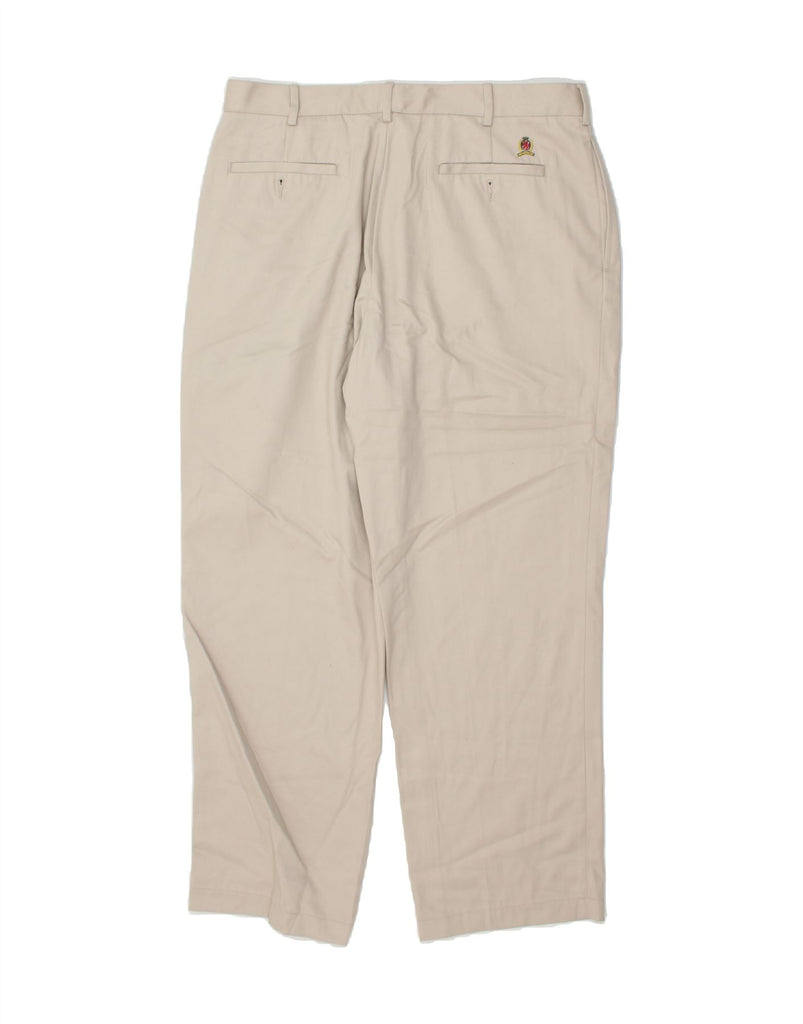 TOMMY HILFIGER Mens Pegged Chino Trousers W36 L30 Beige Cotton | Vintage Tommy Hilfiger | Thrift | Second-Hand Tommy Hilfiger | Used Clothing | Messina Hembry 