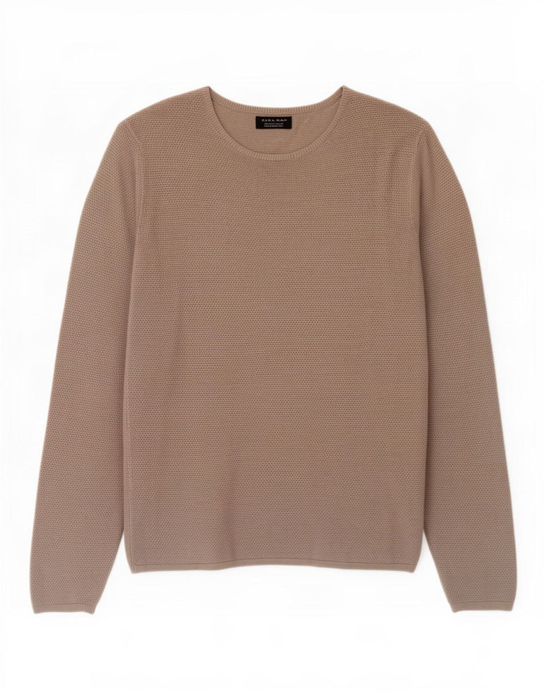 Zara Mens Boat Neck Jumper Sweater Large Grey