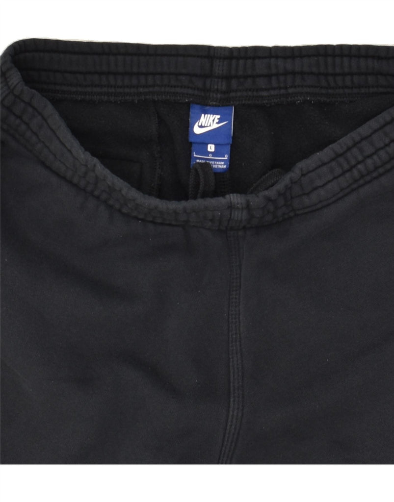 NIKE Mens Tracksuit Trousers Joggers Large Navy Blue Cotton | Vintage Nike | Thrift | Second-Hand Nike | Used Clothing | Messina Hembry 