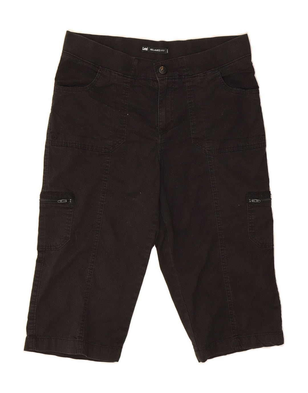 LEE Womens Relaxed Fit Bermuda Shorts US 10 Large W32 Black Cotton Vintage Lee and Second-Hand Lee from Messina Hembry 