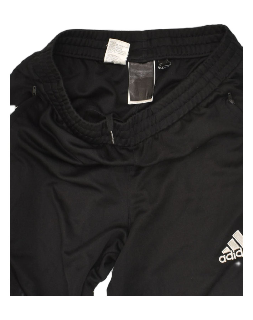 ADIDAS Womens Tracksuit Trousers UK 10 Small Black Polyester | Vintage Adidas | Thrift | Second-Hand Adidas | Used Clothing | Messina Hembry 