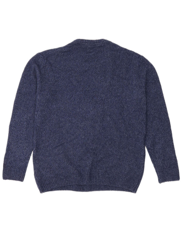 Refrigiwear Mens Crew Neck Jumper Sweater Medium Navy Blue Wool