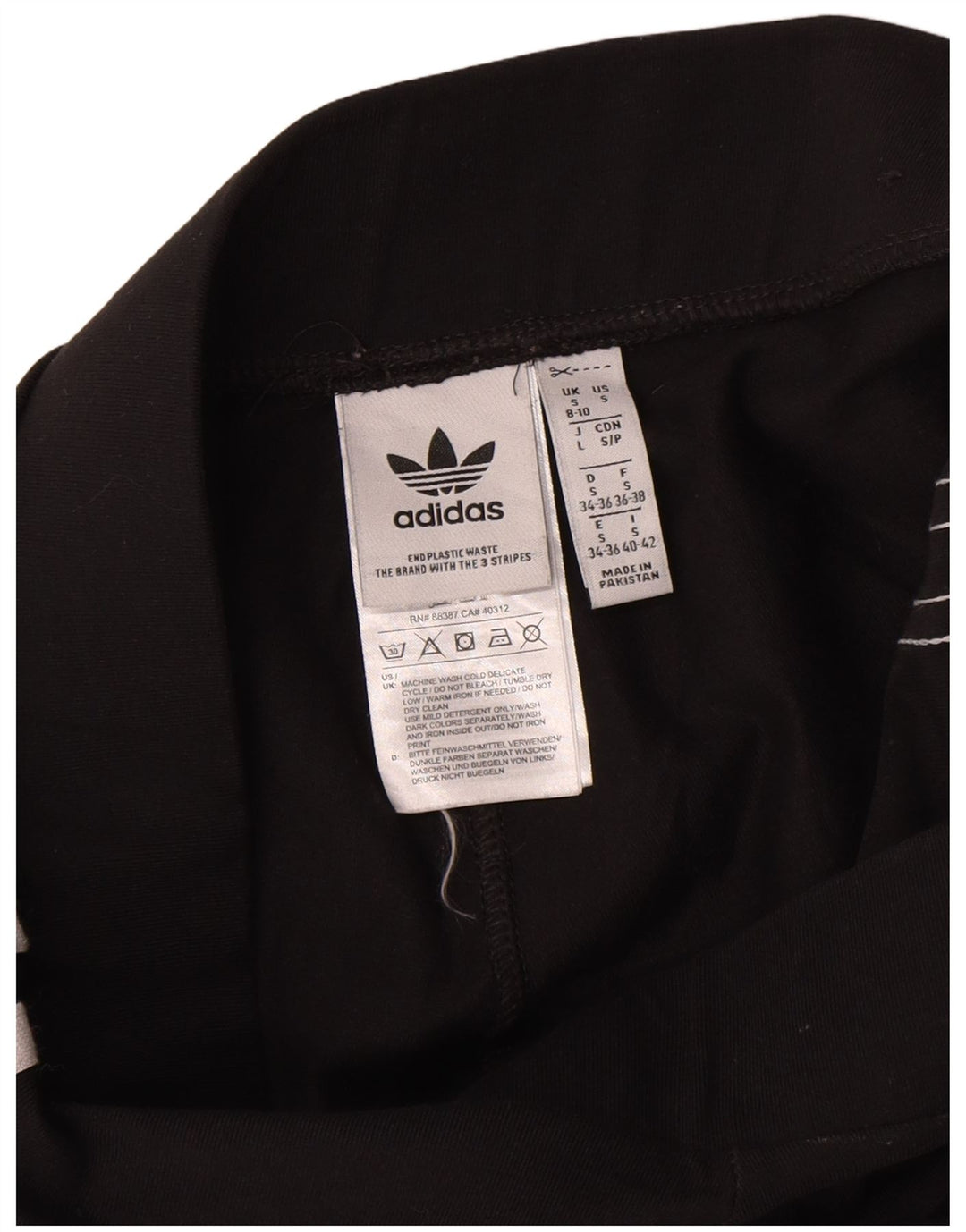 Adidas Womens Leggings UK 8/10 Small  Black Cotton
