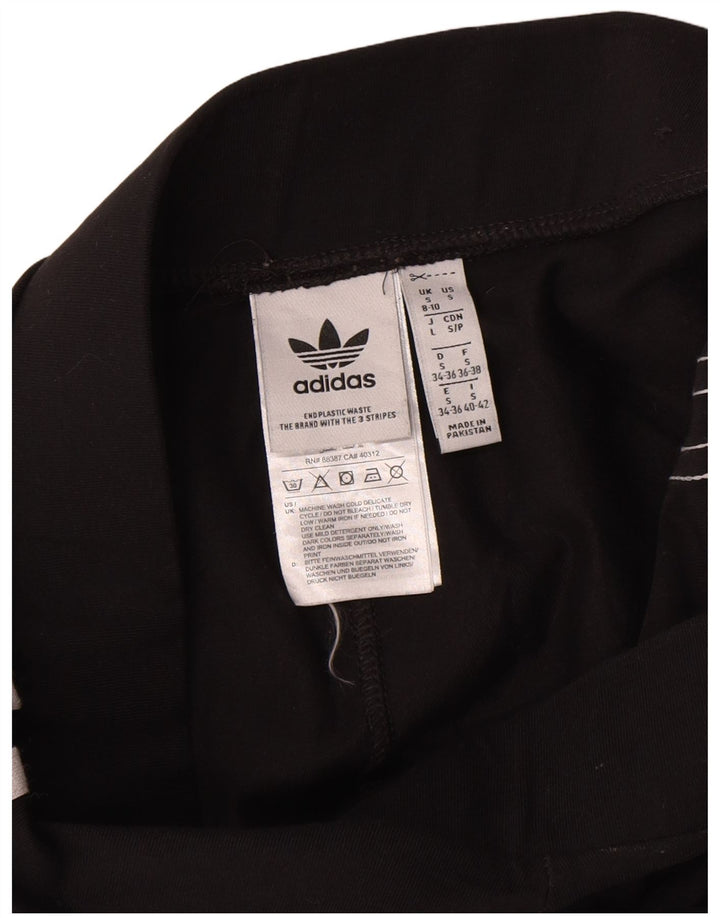 Adidas Womens Leggings UK 8/10 Small  Black Cotton