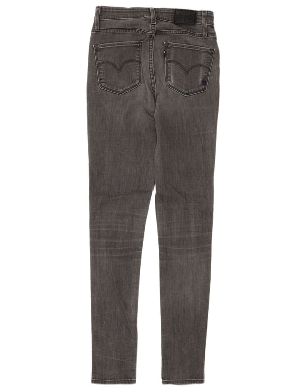 Levi's Womens Skinny Jeans W26 L34 Grey Cotton