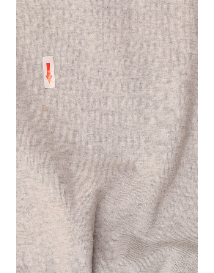 Asics Mens Graphic Zip Neck Sweatshirt Jumper Large Grey