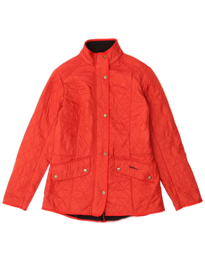 Barbour Womens Quilted Jacket UK 16 Large Red Polyamide