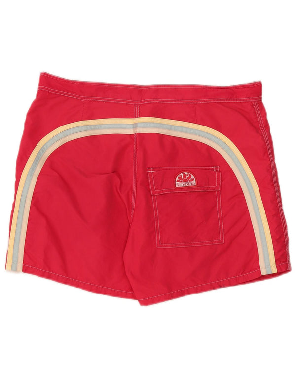 Sundek Mens Swimming Shorts Medium  Red Nylon