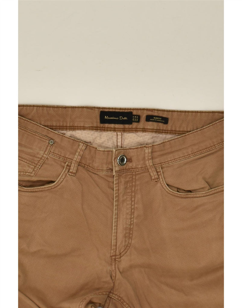 MASSIMO DUTTI Mens Slim Fit Casual Trousers W30 L28 Brown | Vintage Massimo Dutti | Thrift | Second-Hand Massimo Dutti | Used Clothing | Messina Hembry 