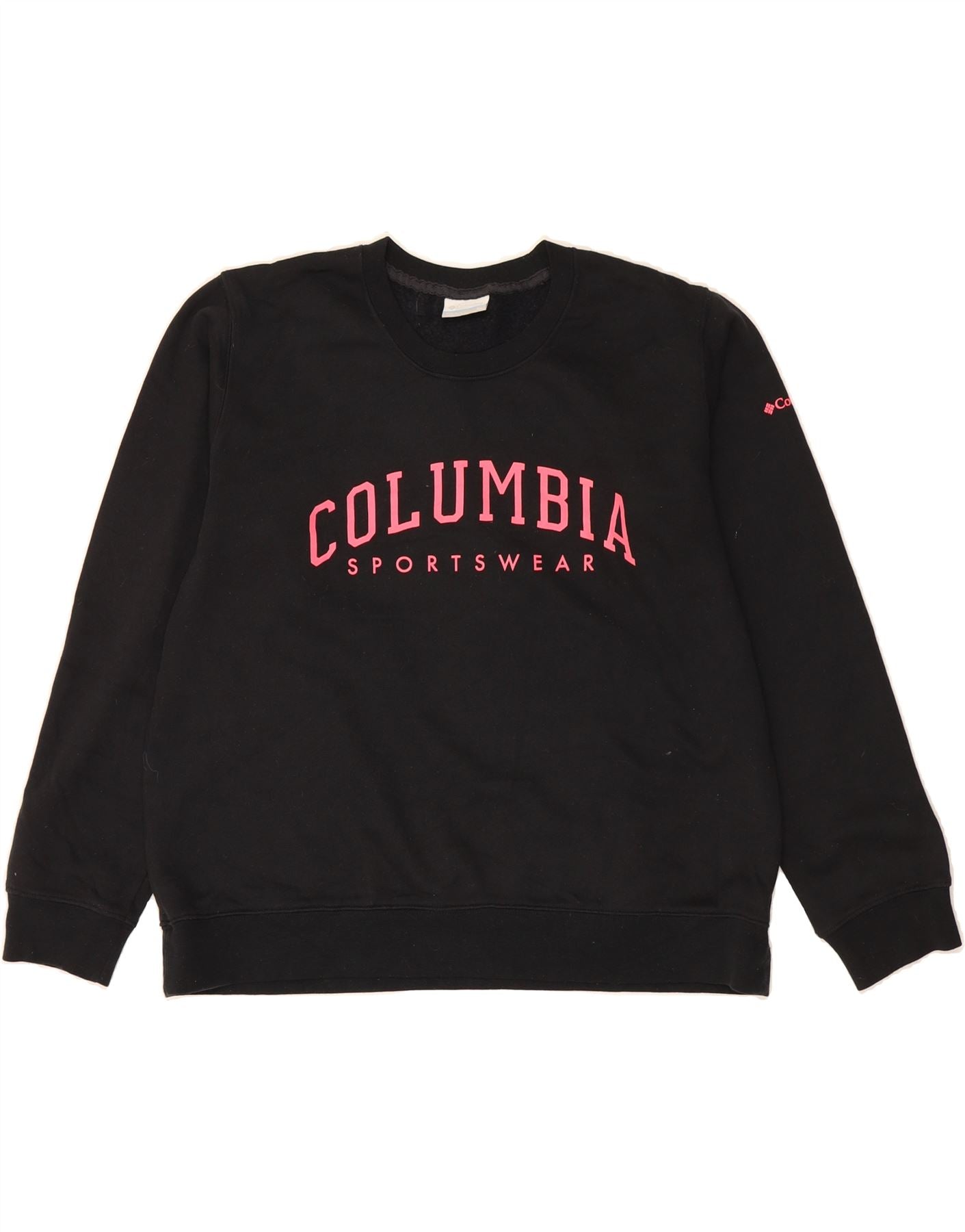 COLUMBIA Womens Graphic Sweatshirt Jumper UK 18 XL Black Cotton