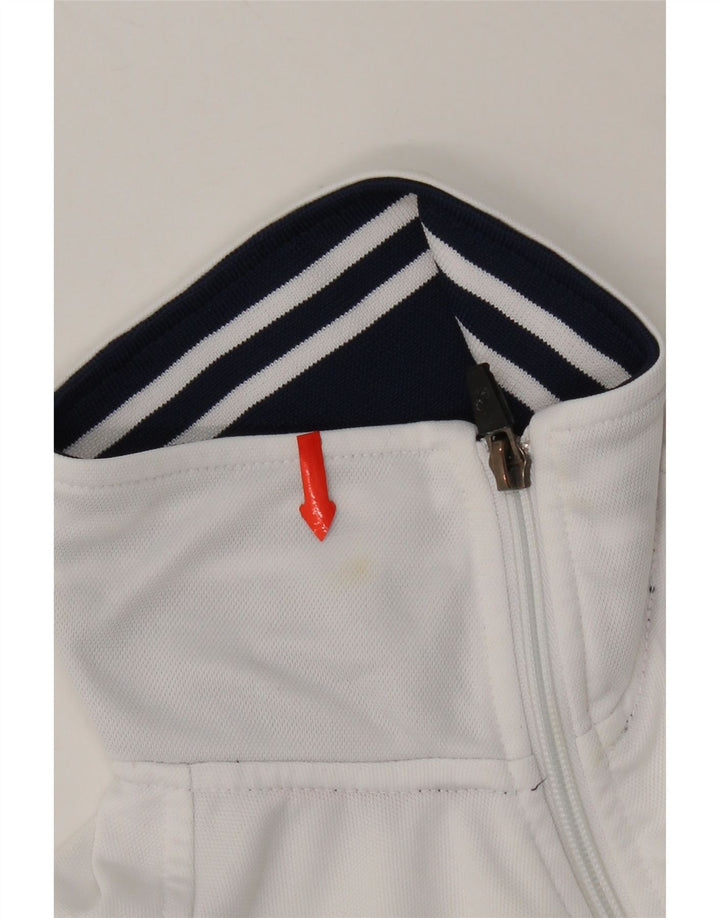 Asics Boys Graphic Tracksuit Top Jacket 7-8 Years White Colourblock