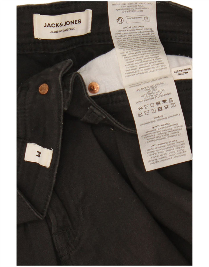 Jack & Jones Mens Regular Casual Shorts Medium W32 Black Cotton