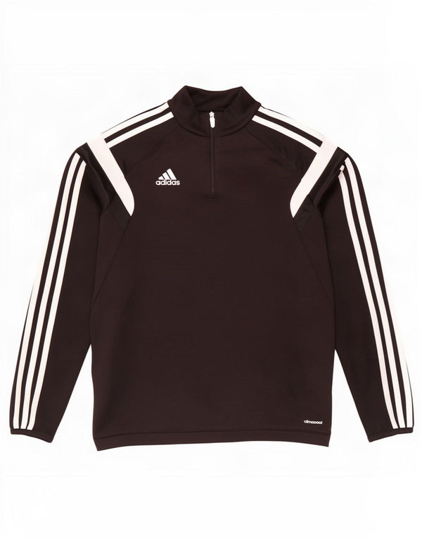 Adidas Boys Climacool Zip Neck Pullover Tracksuit Top 11-12 Years Black