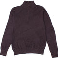 EDDIE BAUER Mens Zip Neck Jumper Sweater Medium Purple Cotton Vintage Eddie Bauer and Second-Hand Eddie Bauer from Messina Hembry 