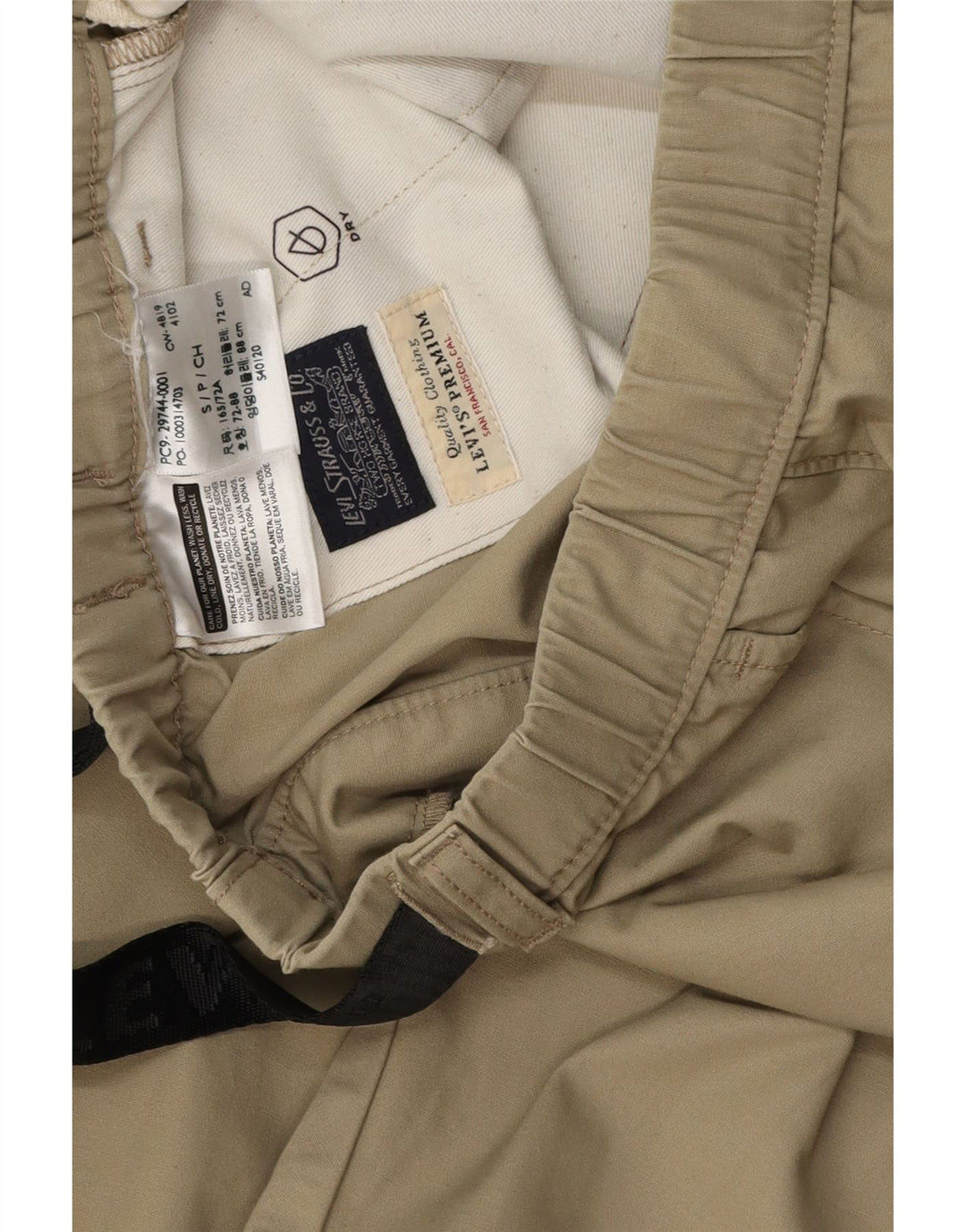 Levi's Mens Tapered Chino Trousers Small W29 L30 Beige