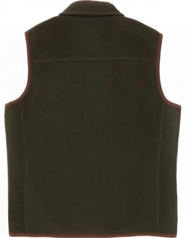 Luca D'altieri Mens Fleece Gilet IT 54 2XL Khaki Polyester