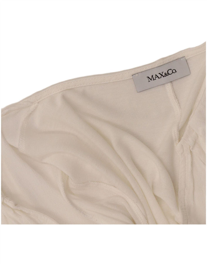 Max & Co. Womens Top Long Sleeve UK 12 Medium White