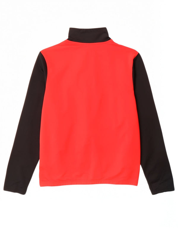 Nike Boys Tracksuit Top Jacket 13-14 Years XL Red Colourblock Sports