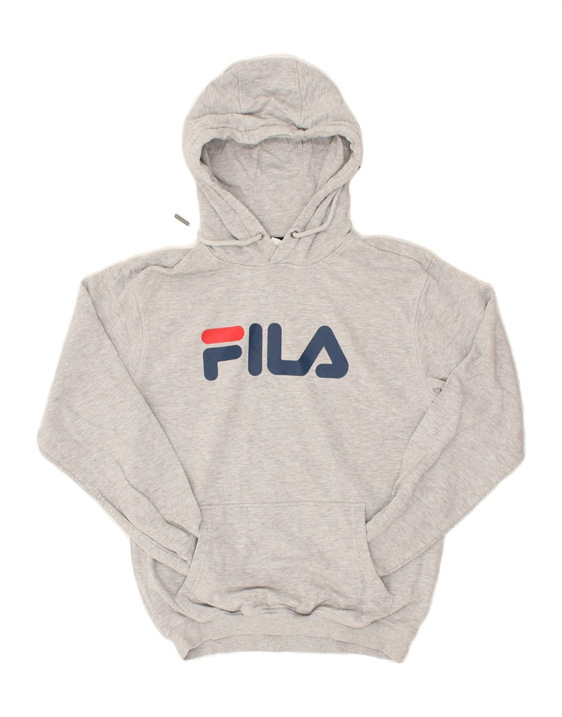FILA Mens Graphic Hoodie Jumper XS Grey | Vintage Fila | Thrift | Second-Hand Fila | Used Clothing | Messina Hembry 