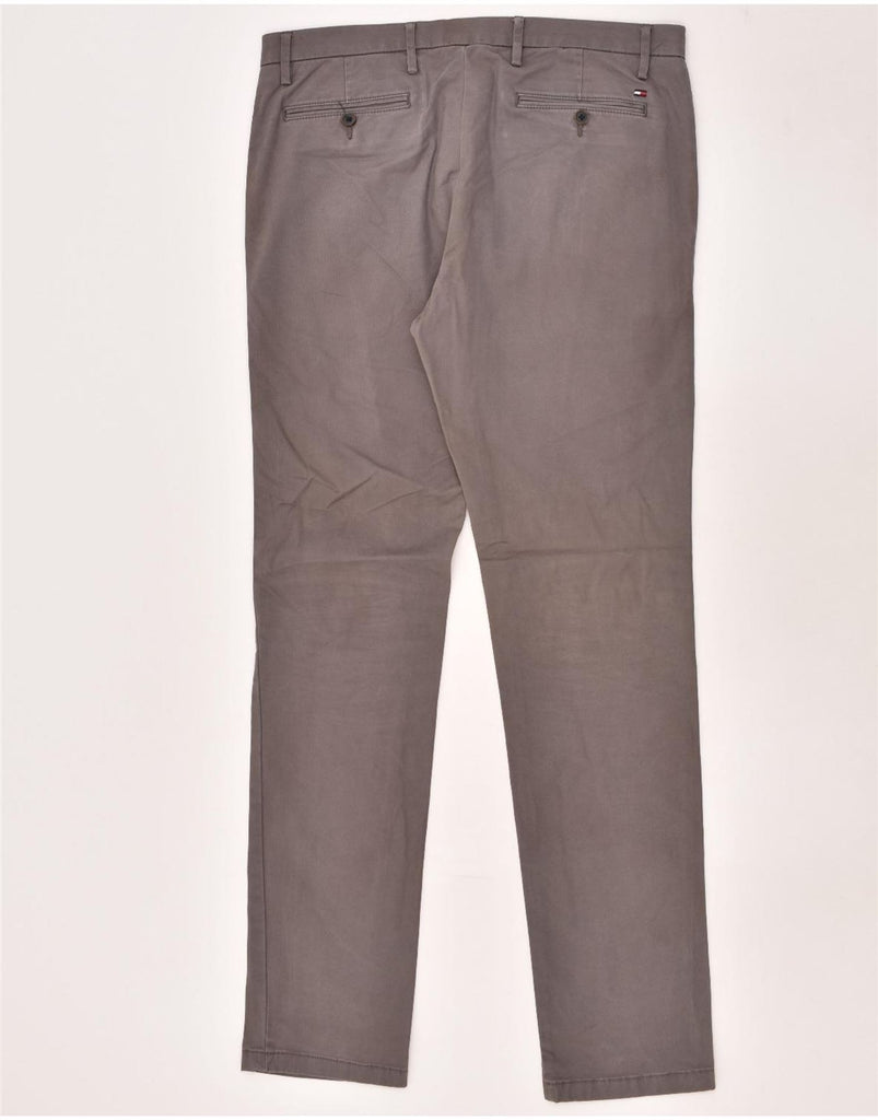 TOMMY HILFIGER Mens Slim Chino Trousers W34 L34  Grey Cotton | Vintage Tommy Hilfiger | Thrift | Second-Hand Tommy Hilfiger | Used Clothing | Messina Hembry 