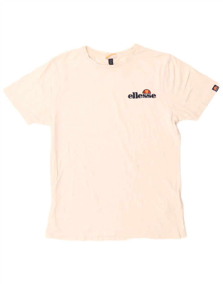 Ellesse Mens Graphic T-Shirt Top Large White Cotton