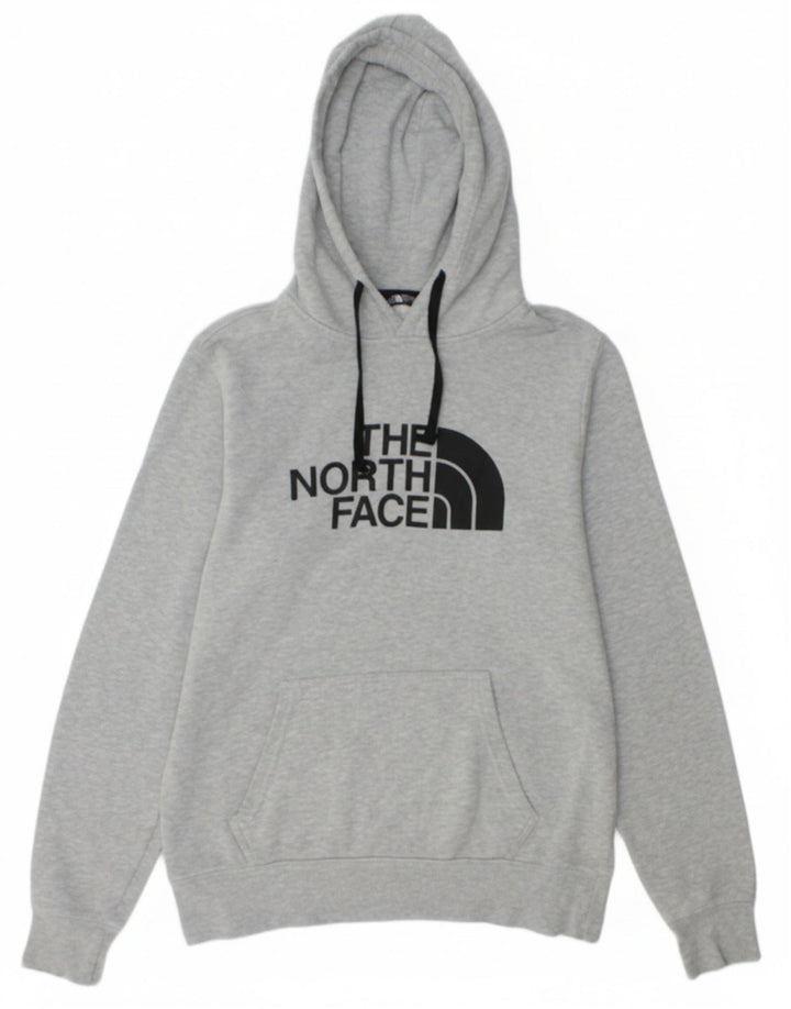 THE NORTH FACE Mens Graphic Hoodie Jumper Small Grey Cotton