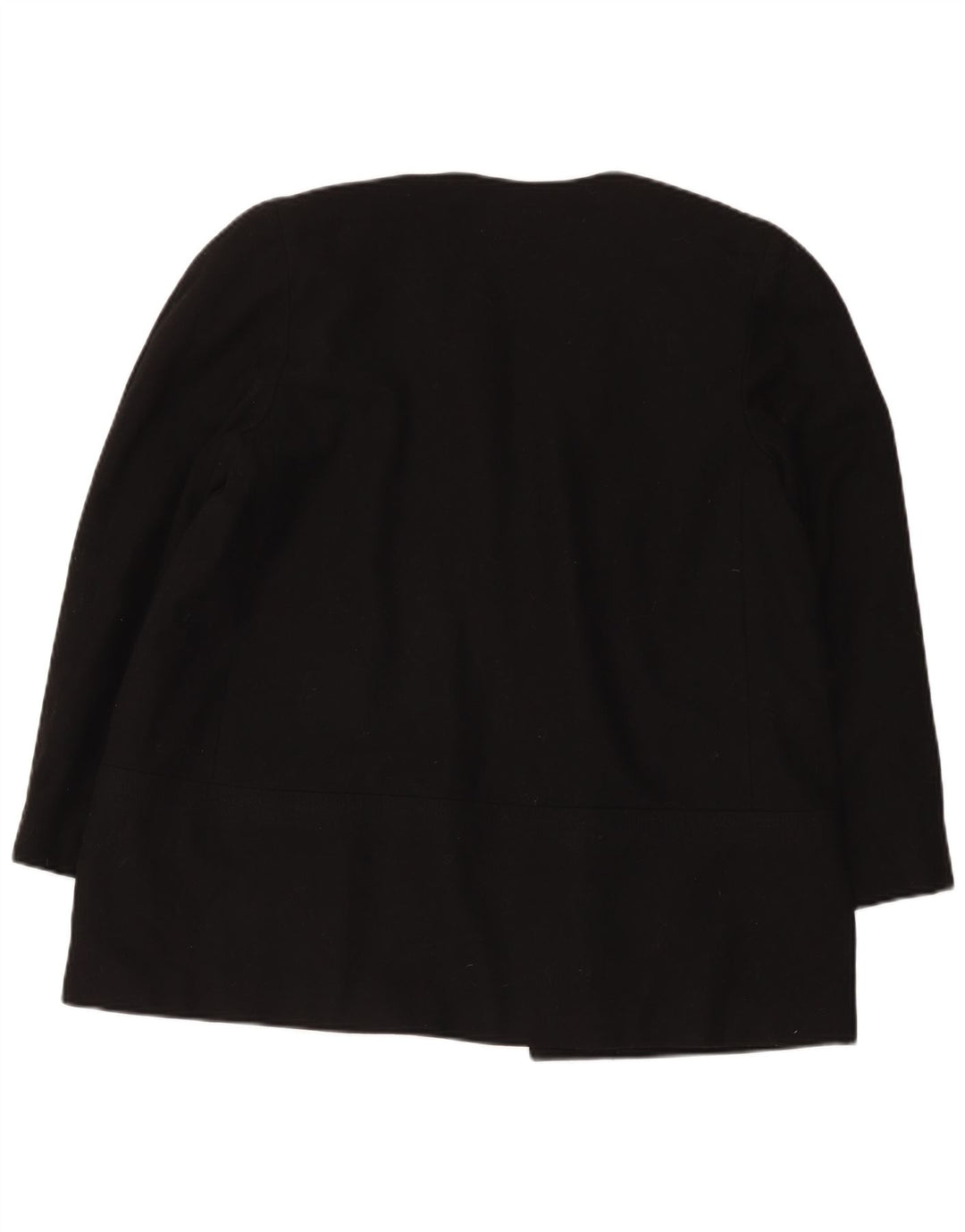 Luisa Spagnoli Womens Open Blazer Jacket UK 14 Medium Black Wool