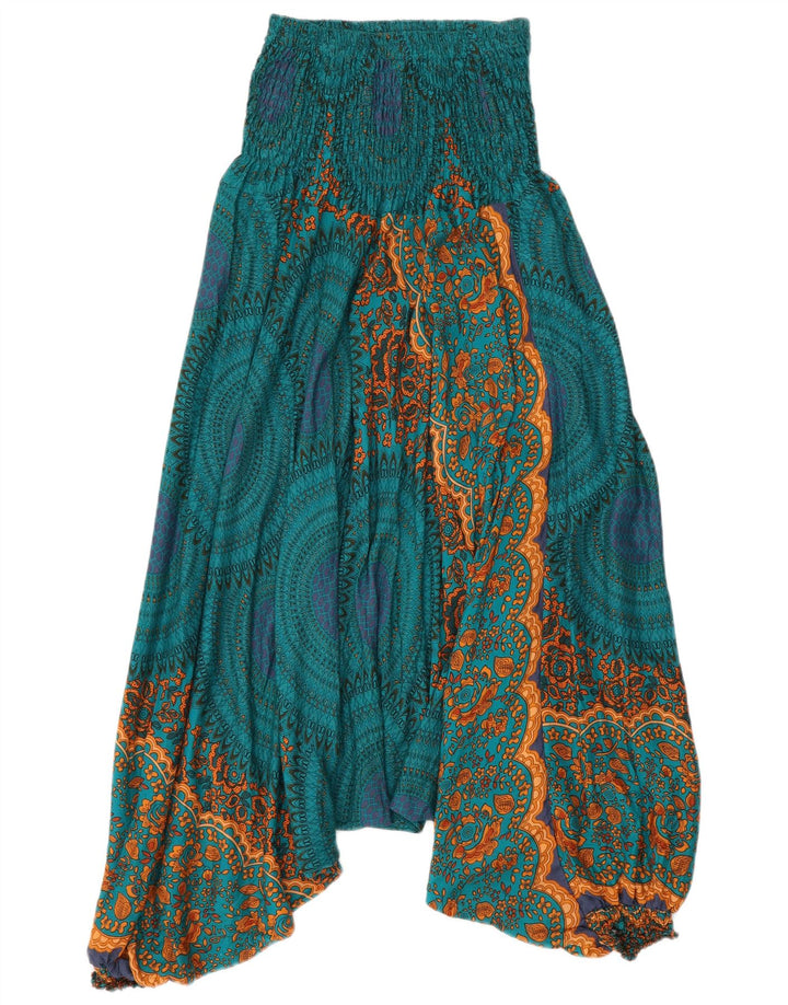 Vintage Womens Harem Trousers W24 L24 Blue Paisley