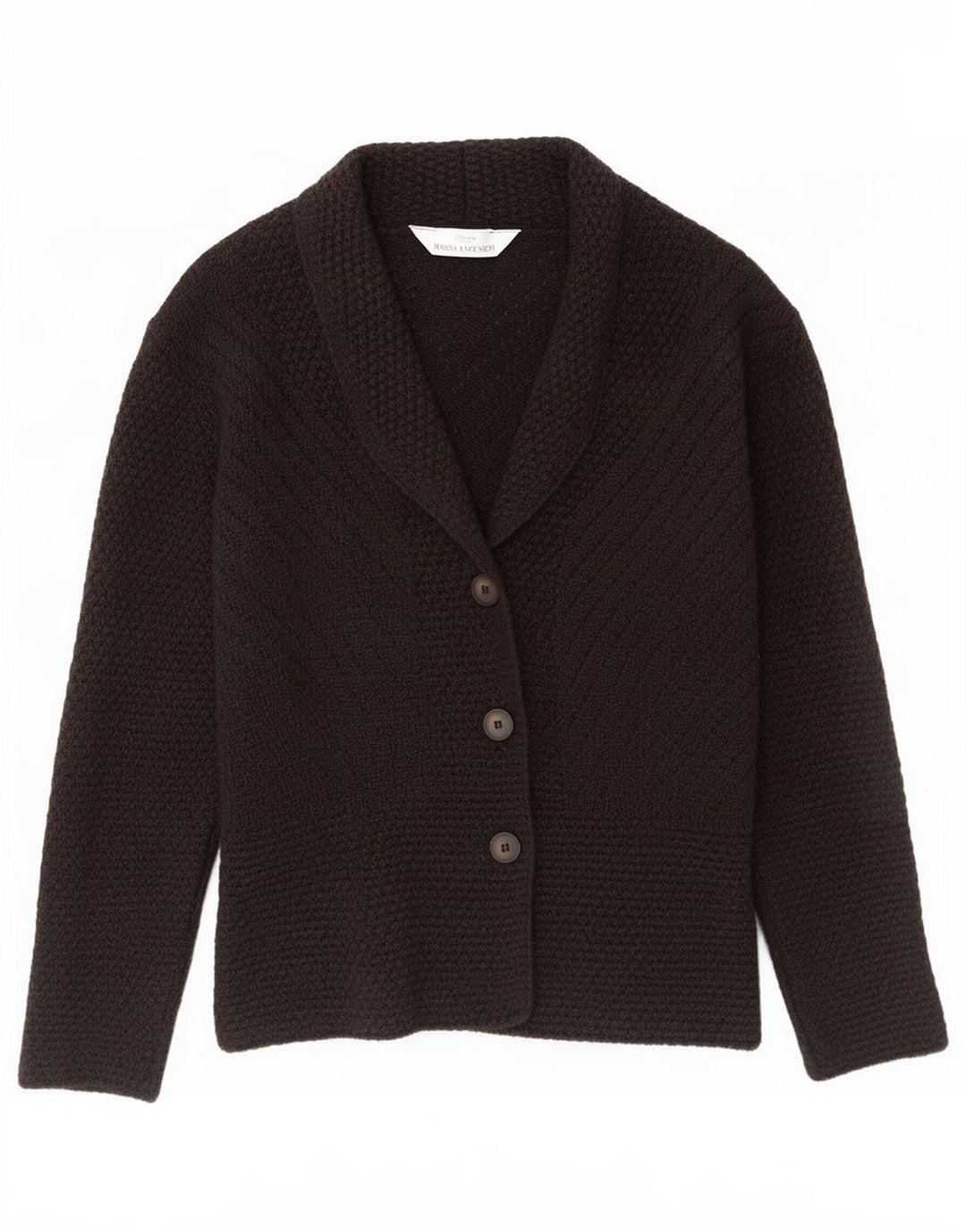 Marks & Spencer Womens Cardigan Sweater UK 12 Medium Brown Wool