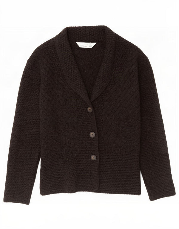 Marks & Spencer Womens Cardigan Sweater UK 12 Medium Brown Wool
