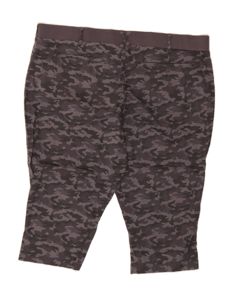LEE Womens Mid Rise Capri Trousers US 22 3XL W44 L19 Grey Camouflage Vintage Lee and Second-Hand Lee from Messina Hembry 