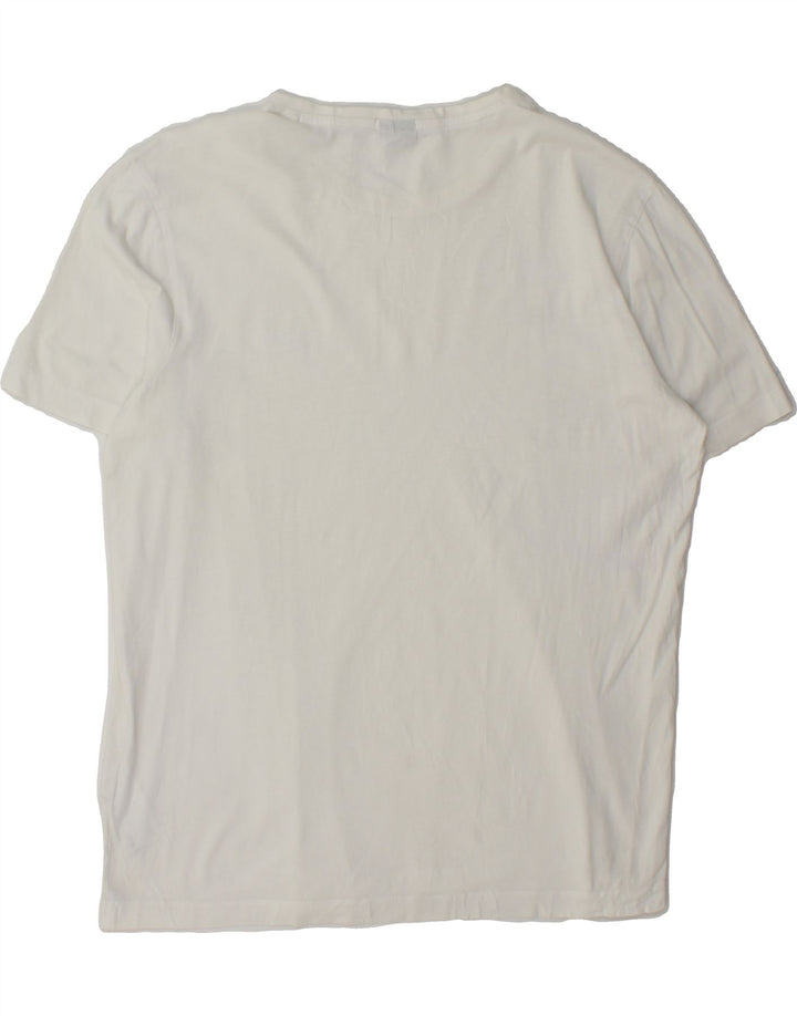 HUGO BOSS Mens T-Shirt Top Medium White Cotton Vintage Hugo Boss and Second-Hand Hugo Boss from Messina Hembry 