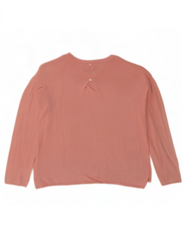 Zara Girls Relaxed Fit Boat Neck Jumper Sweater 13-14 Years Pink