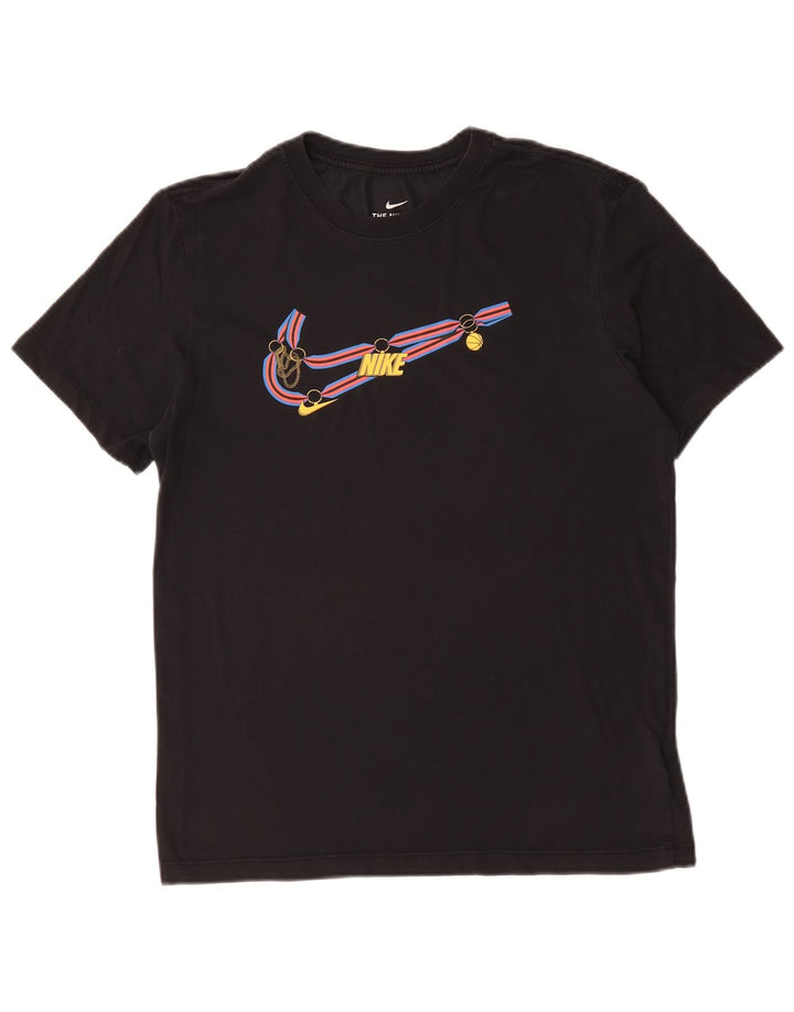 Nike Mens Dri Fit Graphic T-Shirt Top Small Black Cotton