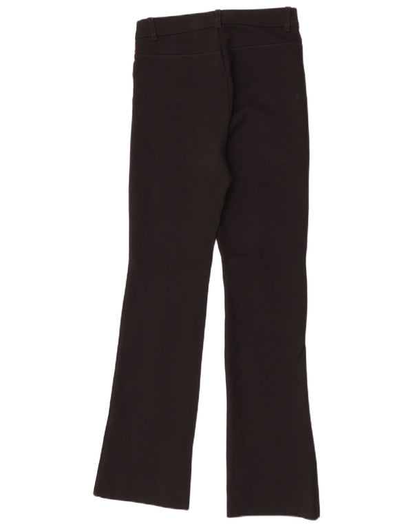 Zara Womens Bootcut Slim Fit Casual Trousers Small W26 L29 Black Viscose