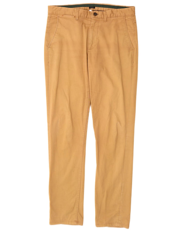 Zara Mens Slim Chino Trousers EU 40 Medium W31 L31 Beige Cotton