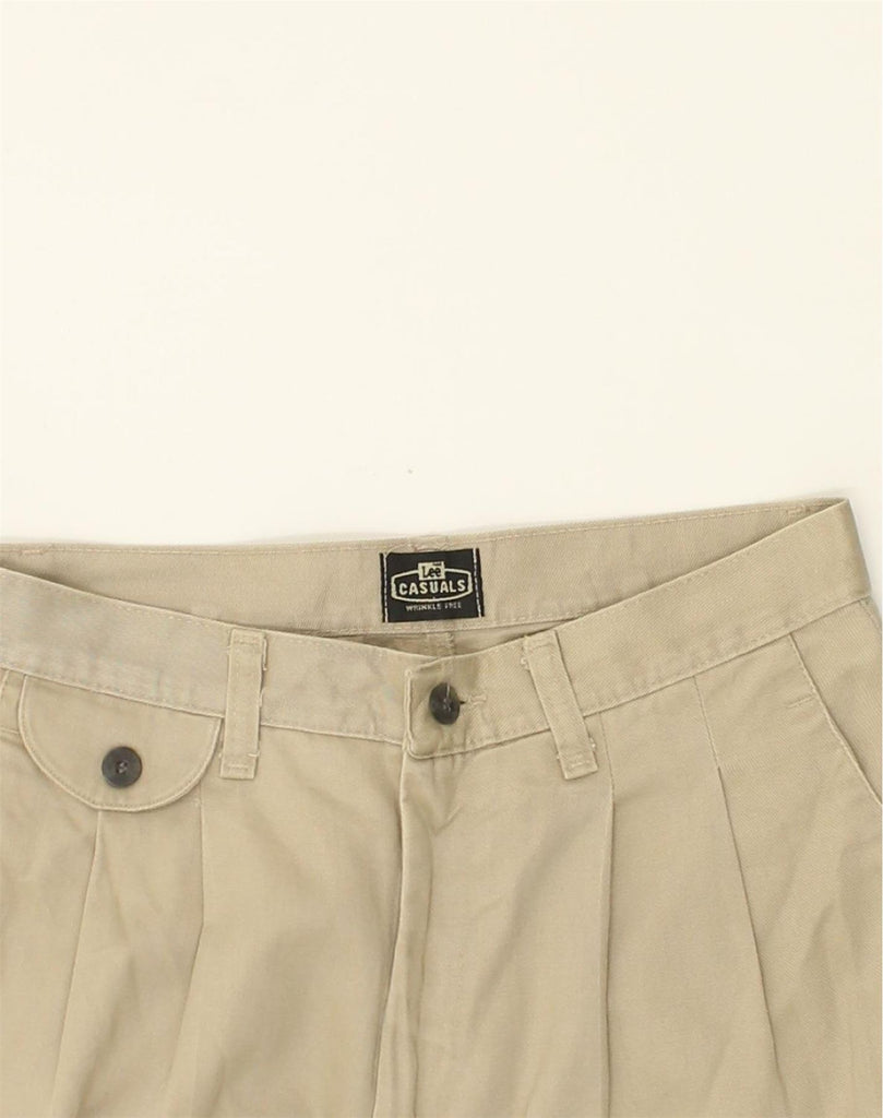 LEE Womens Casual Pegged Casual Trousers W26 L30  Beige | Vintage Lee | Thrift | Second-Hand Lee | Used Clothing | Messina Hembry 