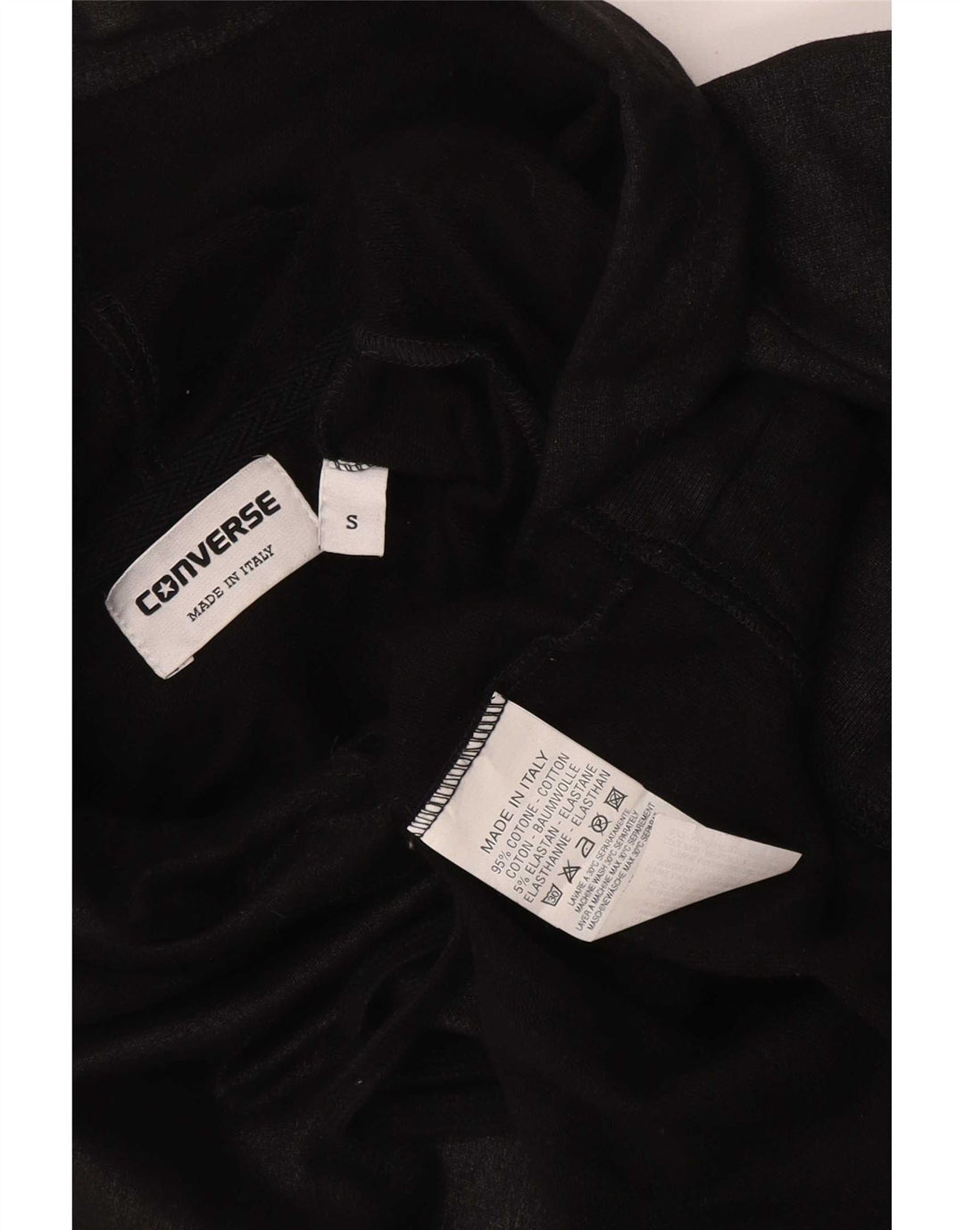 Converse Womens Hoodie Jumper UK 10 Small Black Cotton