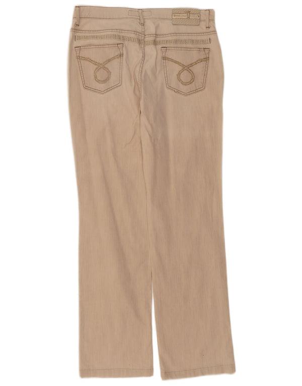 Trussardi Womens Straight Jeans W32 L32 Beige Cotton