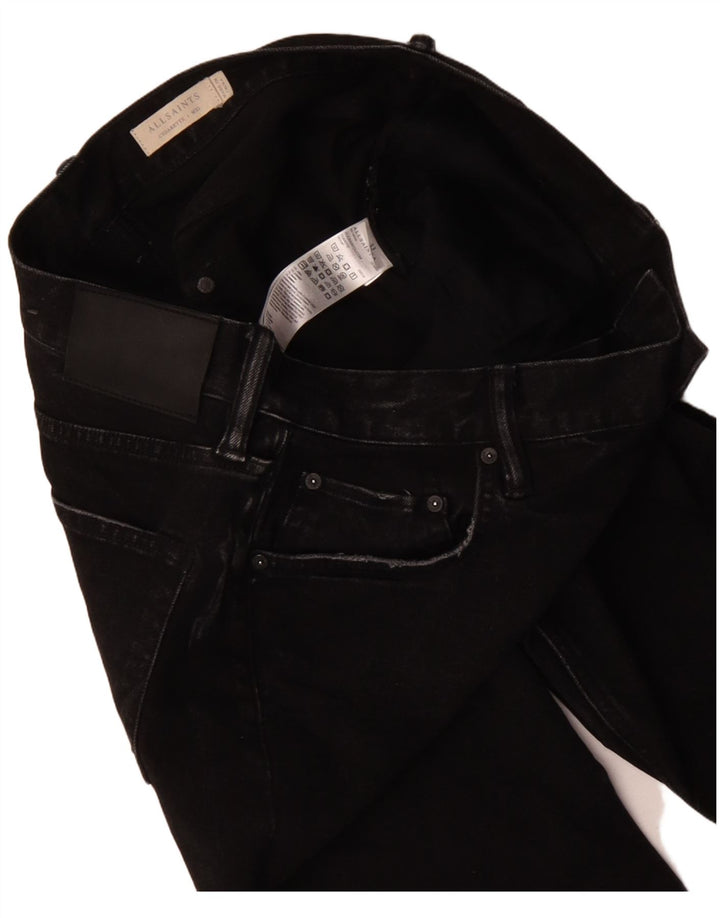 ALL SAINTS Mens Cigarette Cropped Jeans W33 L24 Black Cotton
