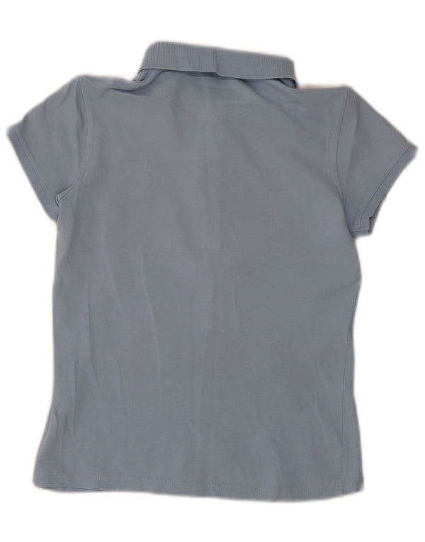 US Polo Assn Womens Polo Shirt UK 8 Small Blue Cotton