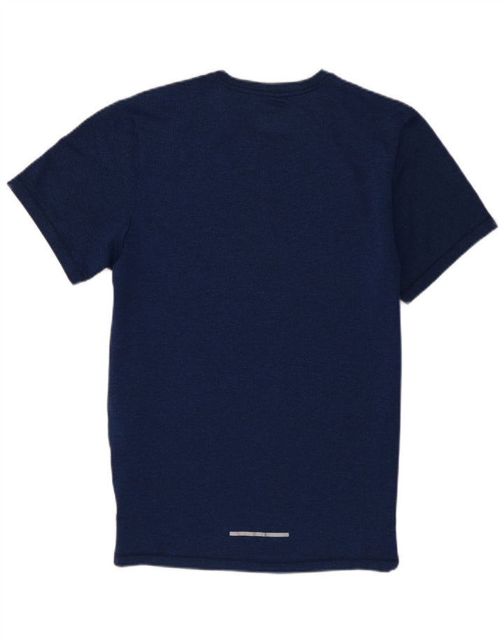 Nike Mens Dri Fit T-Shirt Top Small Navy Blue Geometric Polyester