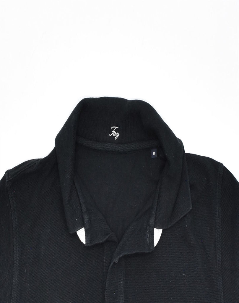 FAY Mens Polo Shirt Medium Black Cotton | Vintage | Thrift | Second-Hand | Used Clothing | Messina Hembry 