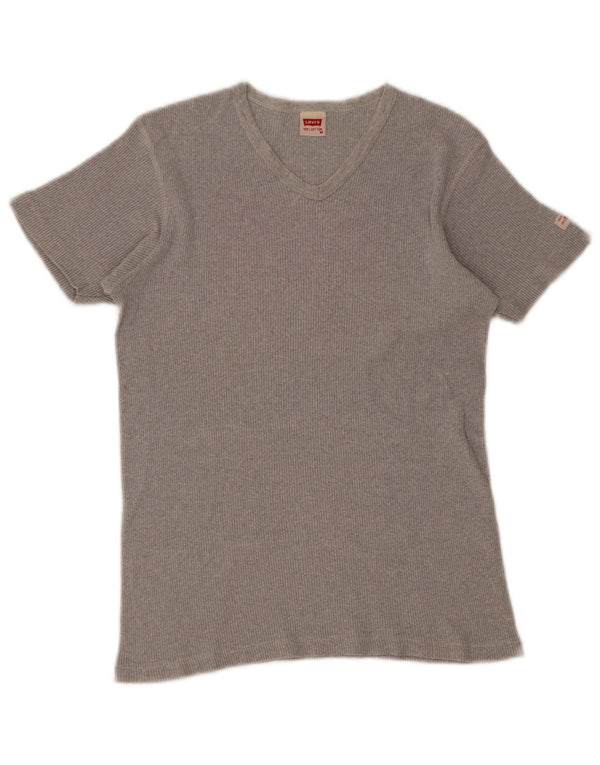 Levi's Womens T-Shirt Top UK 12 Medium Grey Cotton