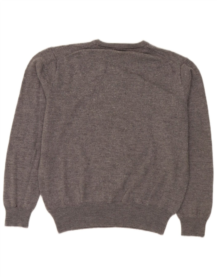 Polo Ralph Lauren Mens Crew Neck Jumper Sweater Medium Grey Wool