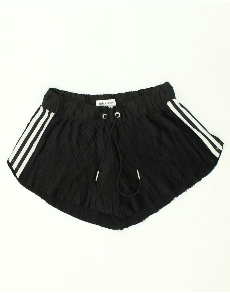 ADIDAS Womens Sport Shorts UK 8 Small Black | Vintage Adidas | Thrift | Second-Hand Adidas | Used Clothing | Messina Hembry 