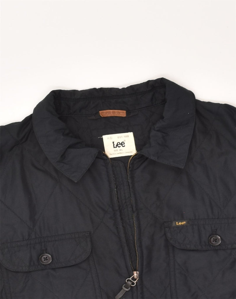 LEE Womens Utility Jacket UK 18 XL Black Polyester | Vintage Lee | Thrift | Second-Hand Lee | Used Clothing | Messina Hembry 