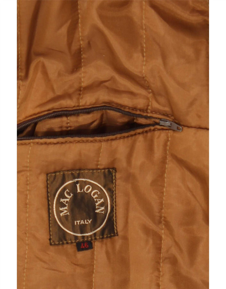 Vintage Mens Leather Coat IT 46 Small Brown