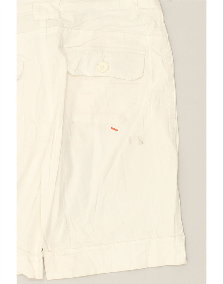 LEE Womens Chino Shorts US 10 Large W30 White Cotton | Vintage Lee | Thrift | Second-Hand Lee | Used Clothing | Messina Hembry 