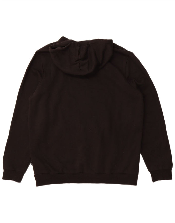 Puma Mens Hoodie Jumper Large Black Cotton